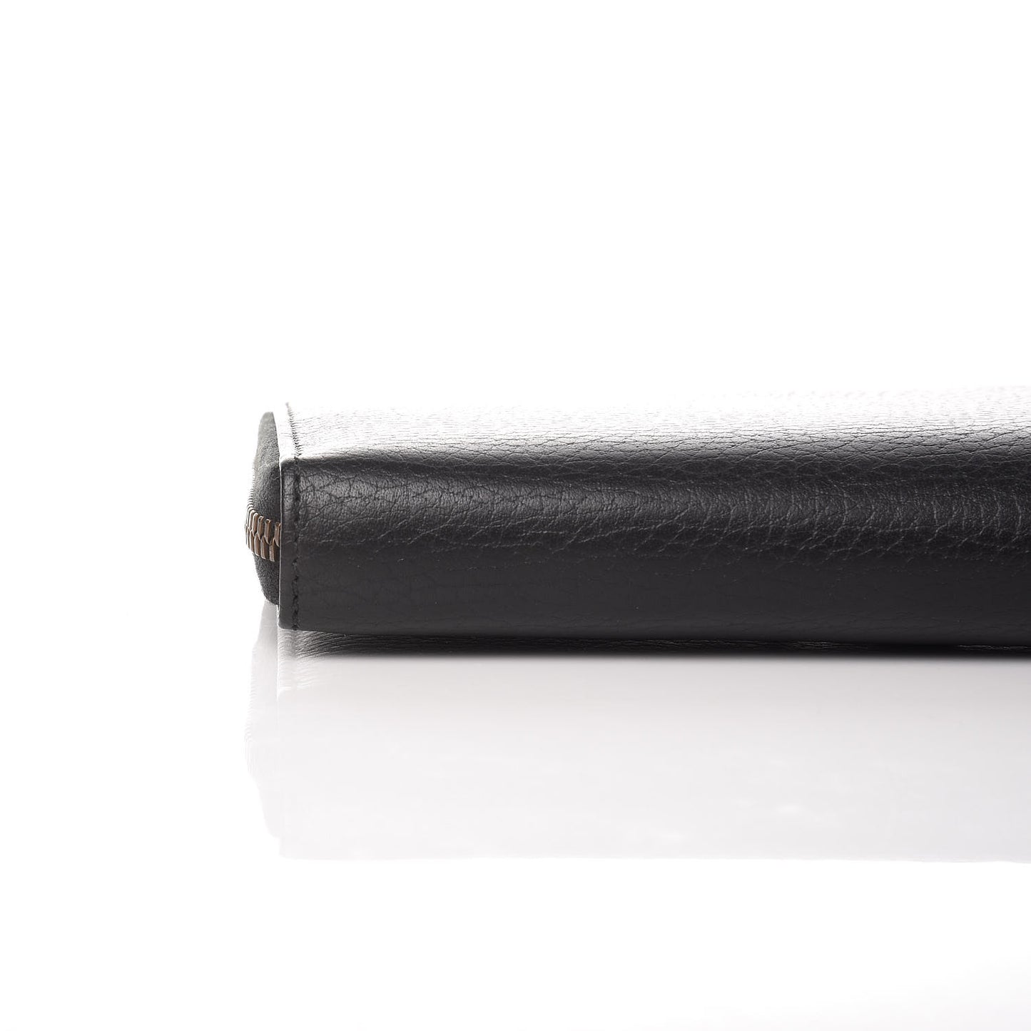 Calfskin Butterfly Zip Around Wallet Black