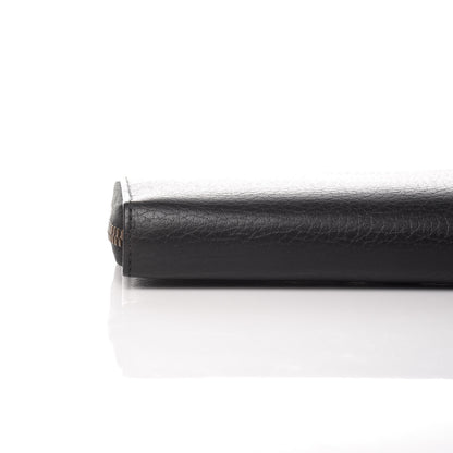Gucci Calfskin Butterfly Zip Around Wallet Black 7 of 11