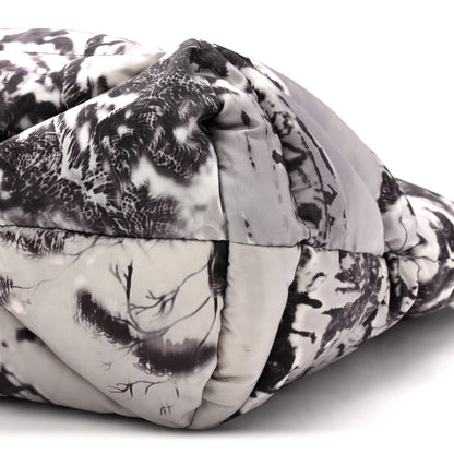 Prada Re-Nylon Padded Printed Medium Tote Bag Black White 10 of 10