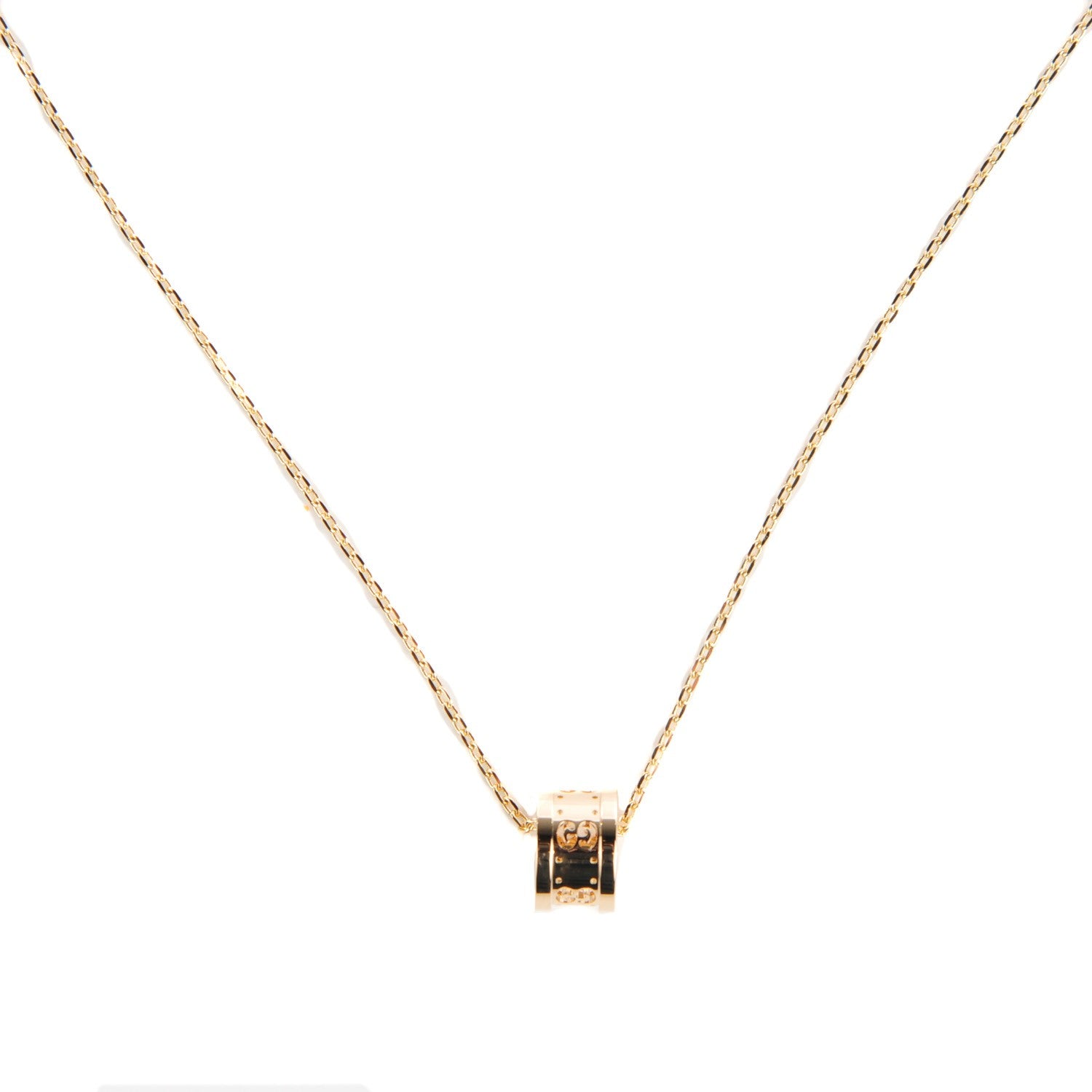 Gucci 18K Yellow Gold Icon Twirl Pendant Necklace 2 of 12