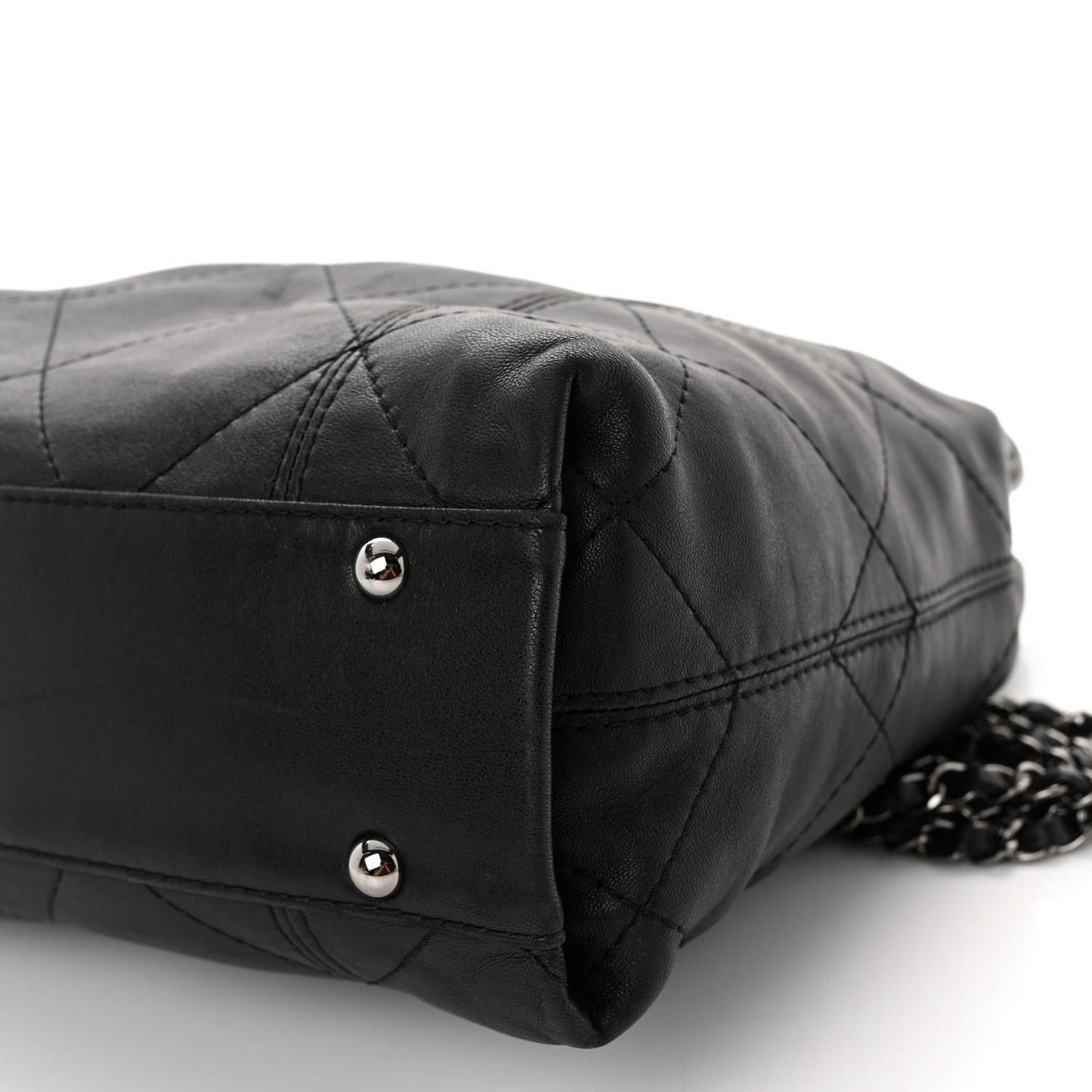 Lambskin Quilted Small Soft Touch Shoulder Bag Black