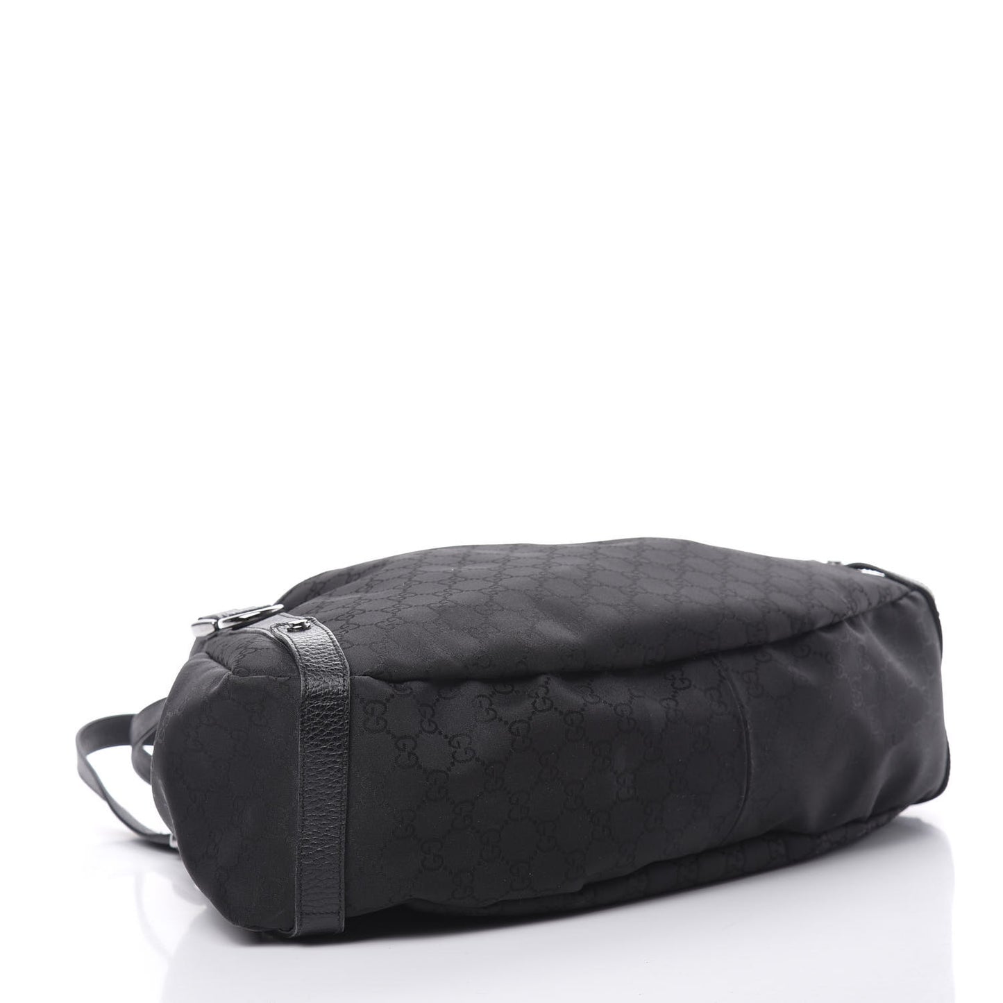 Nylon Monogram Medium Abbey Shoulder Bag Black