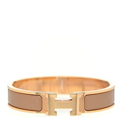 Hermes Enamel Narrow Clic Clac H Bracelet PM Chataigne 1 of 5