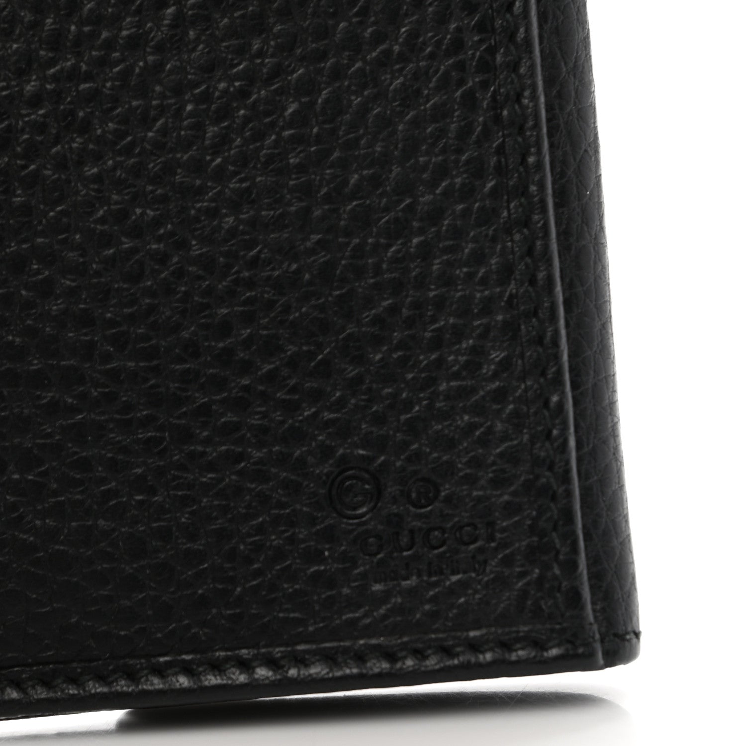 Gucci Pebbled Calfskin Continental Wallet Black 6 of 8