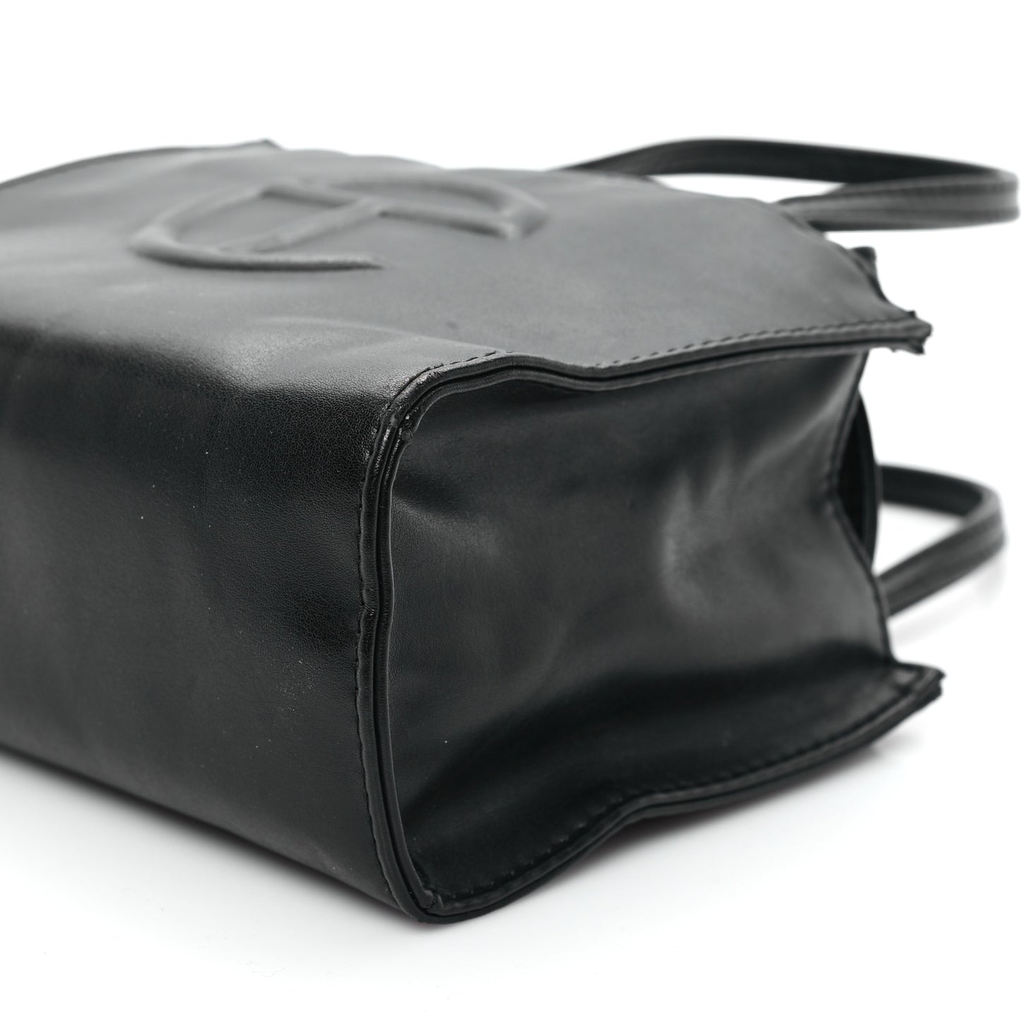 Vegan Leather Small Shopping Bag Black