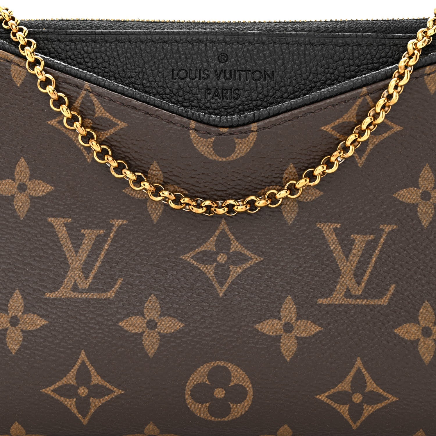 Louis Vuitton Monogram Pallas Clutch Black 8 of 10