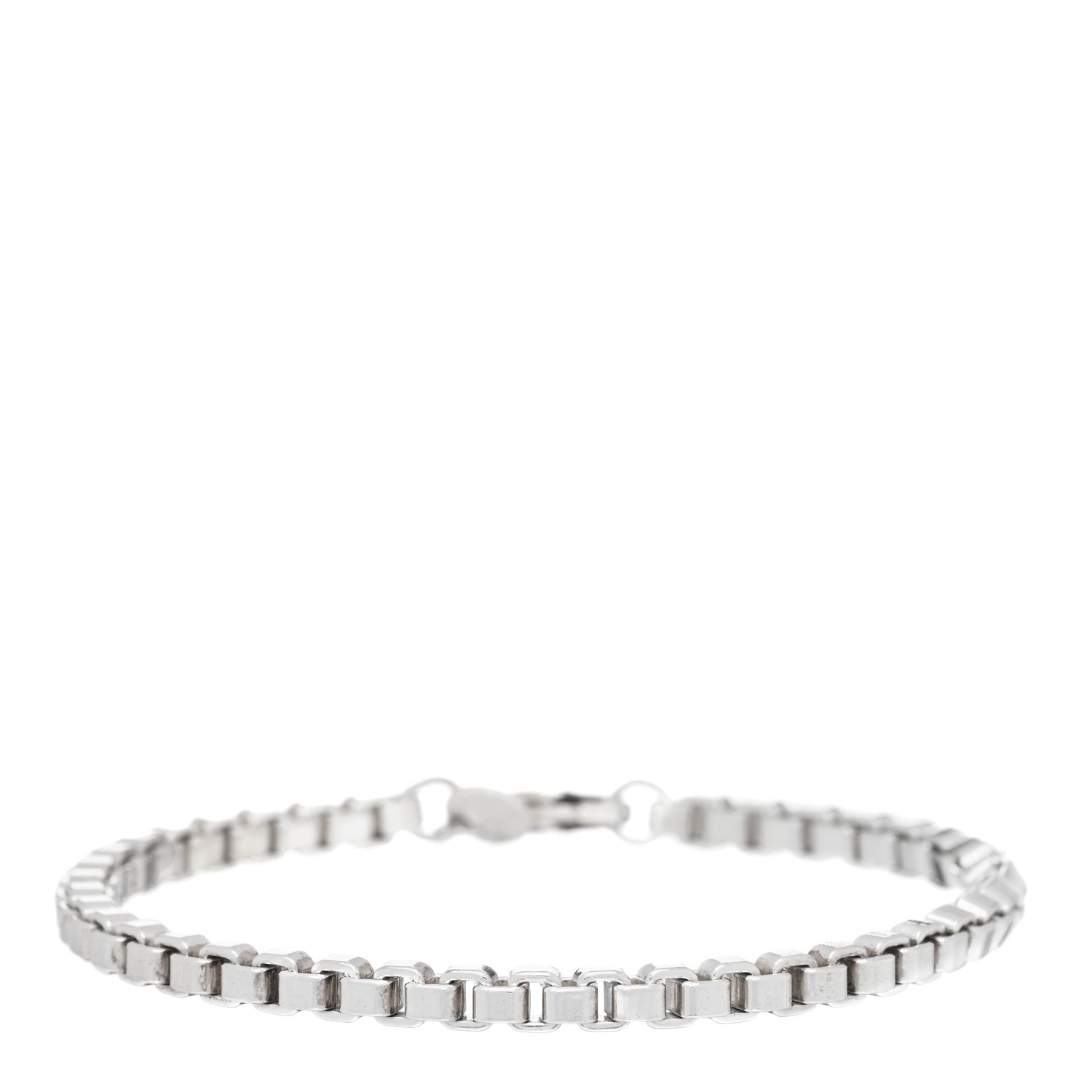 Tiffany Sterling Silver 4mm Venetian Link Bracelet 1 of 3