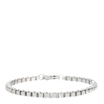 Tiffany Sterling Silver 4mm Venetian Link Bracelet 1 of 3