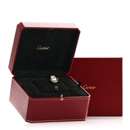 Cartier 18K Yellow Gold Calfskin 18mm Baignoire Quartz Watch 5 of 5