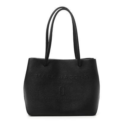 Marc Jacobs Calfskin Embossed Logo East West Shopper Tote Black 1 of 12