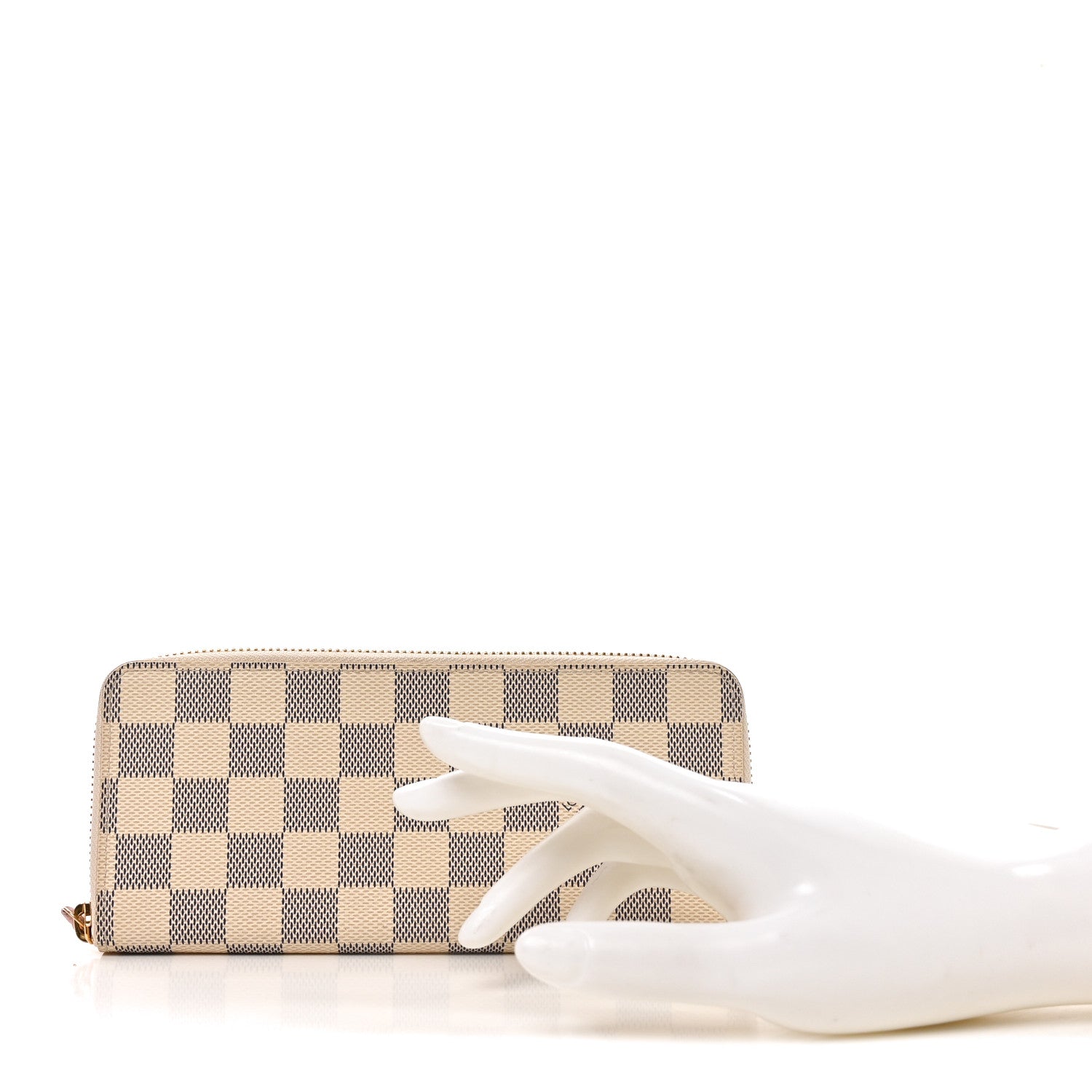 Louis Vuitton Damier Azur Clemence Wallet Rose Ballerine 2 of 6