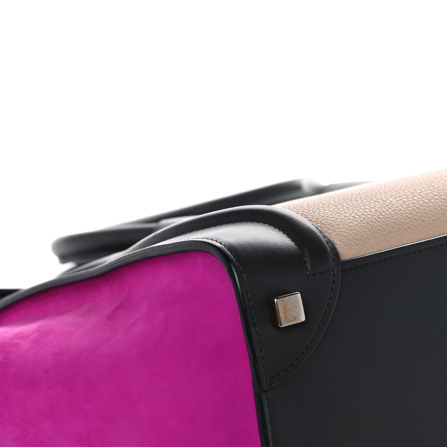 Celine Baby Grained Calfskin Nubuck Micro Tri-Color Luggage Fuchsia 12 of 18