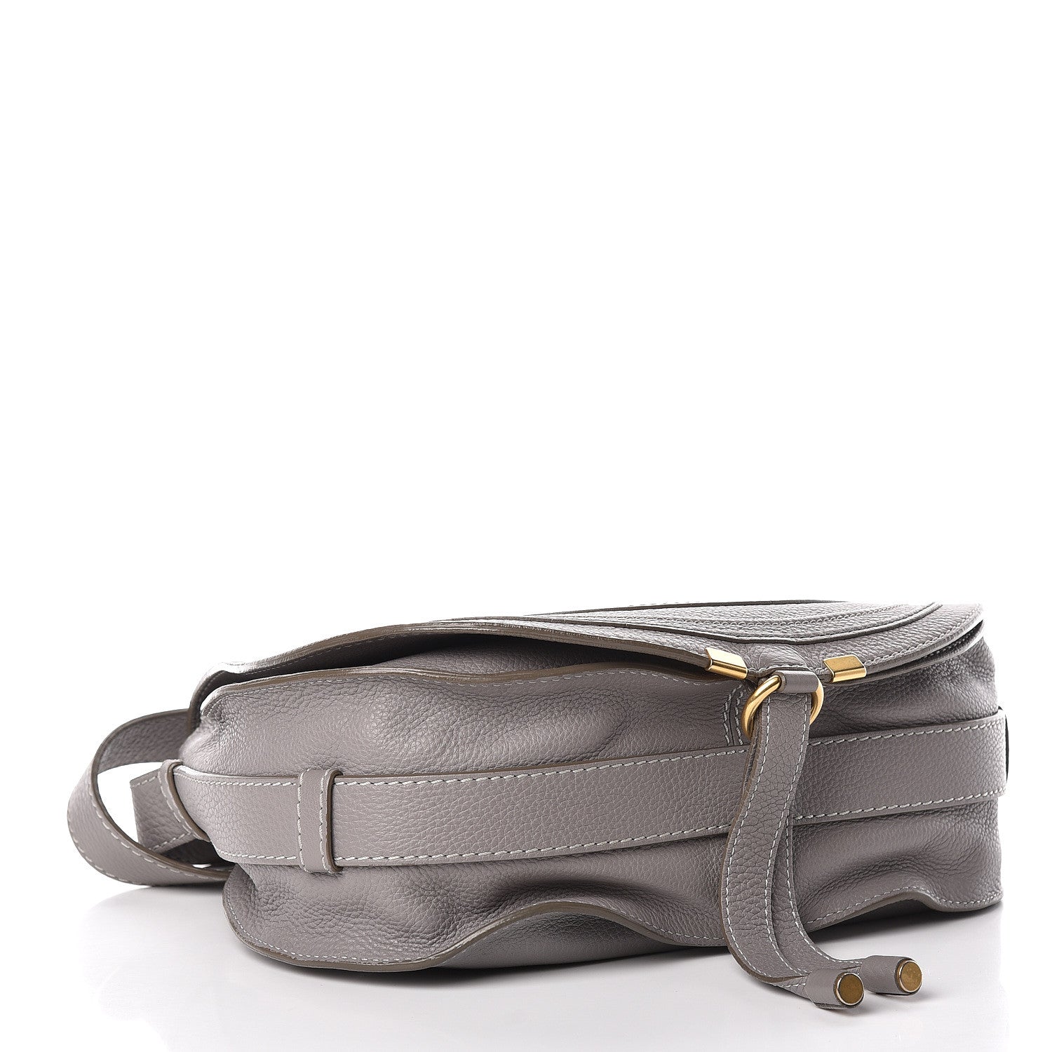 Chloe Calfskin Medium Marcie Round Crossbody Bag Cashmere Grey 4 of 15