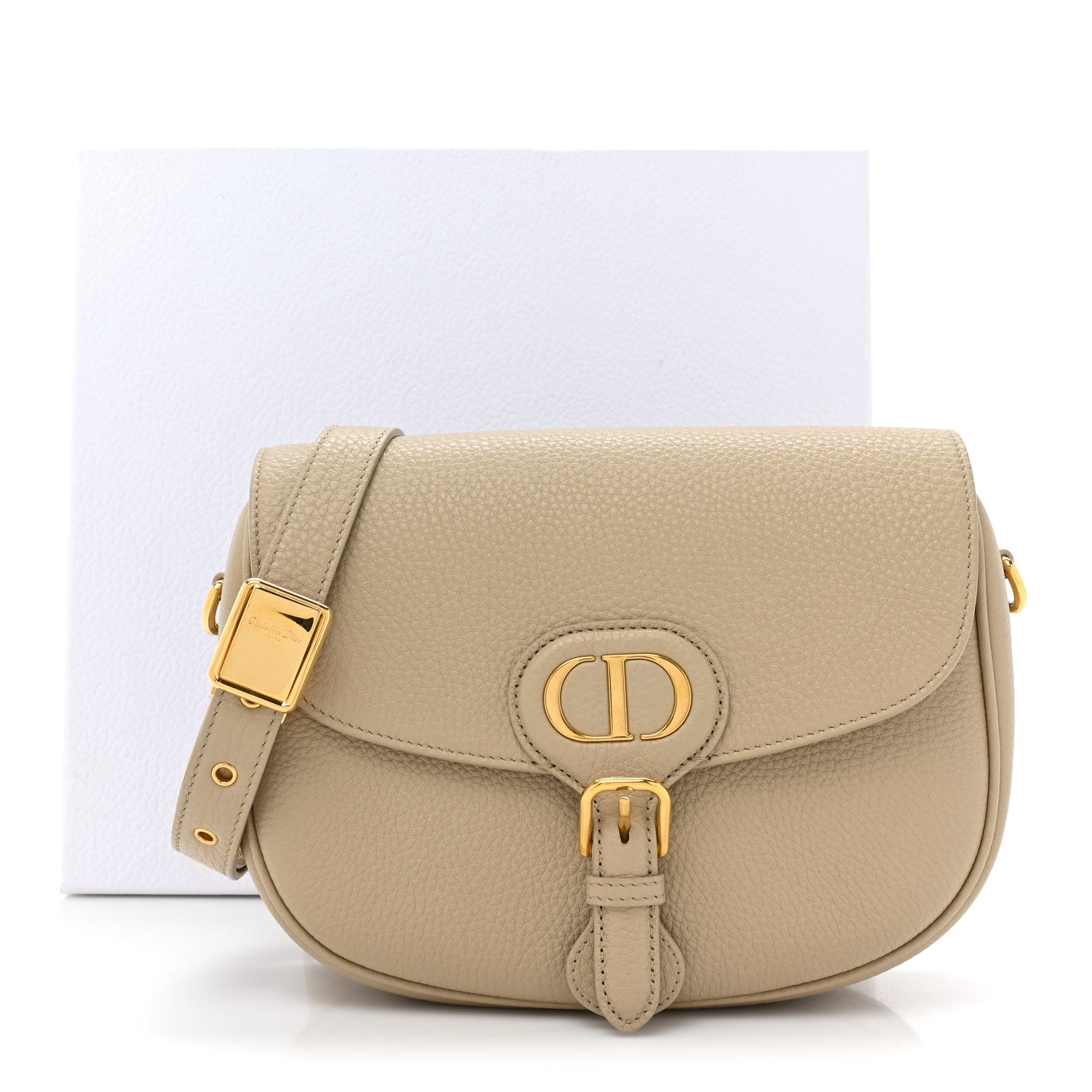 Christian Dior Grained Calfskin Medium Bobby Flap Beige 11 of 11