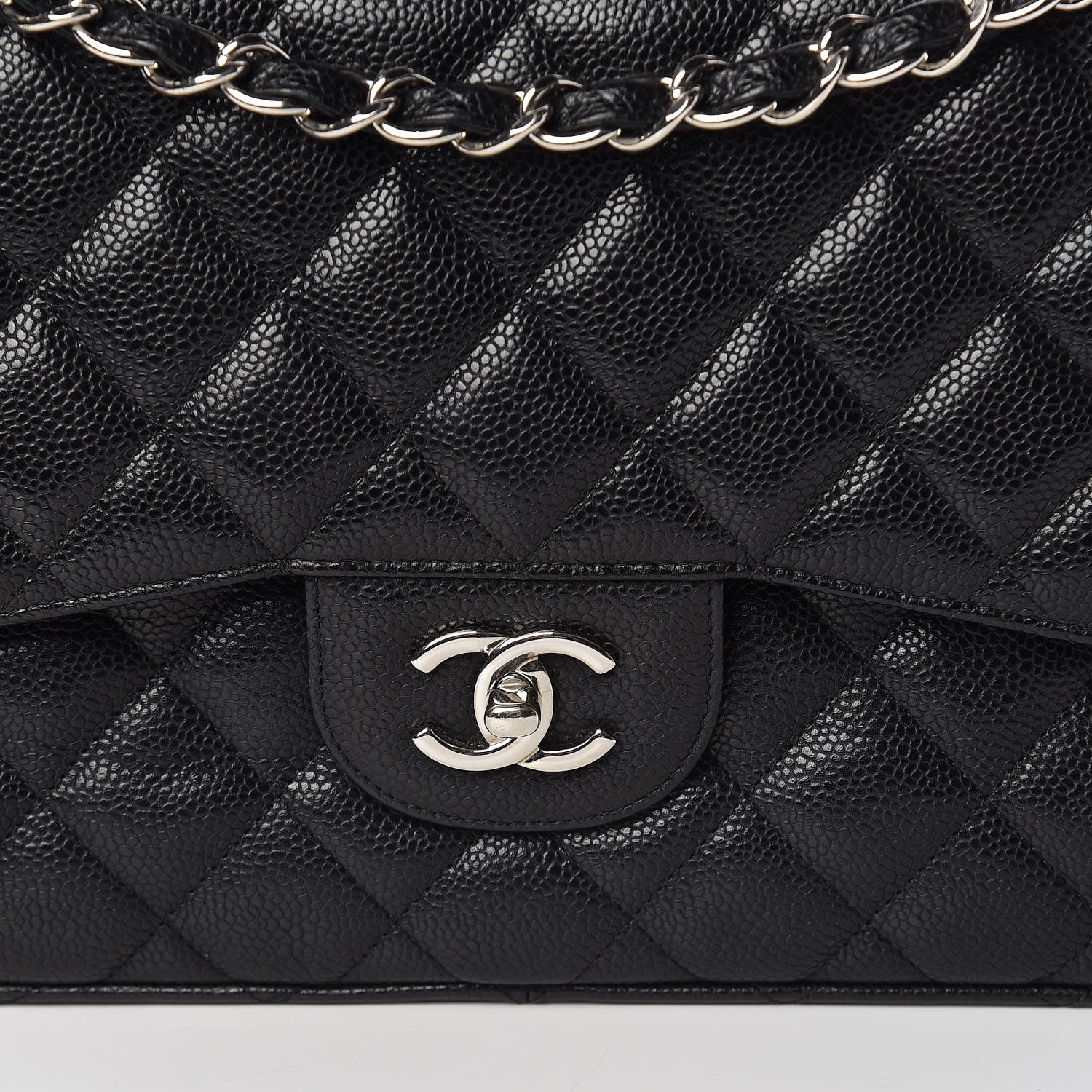 Chanel Caviar Quilted Jumbo Double Flap Black 10 of 10