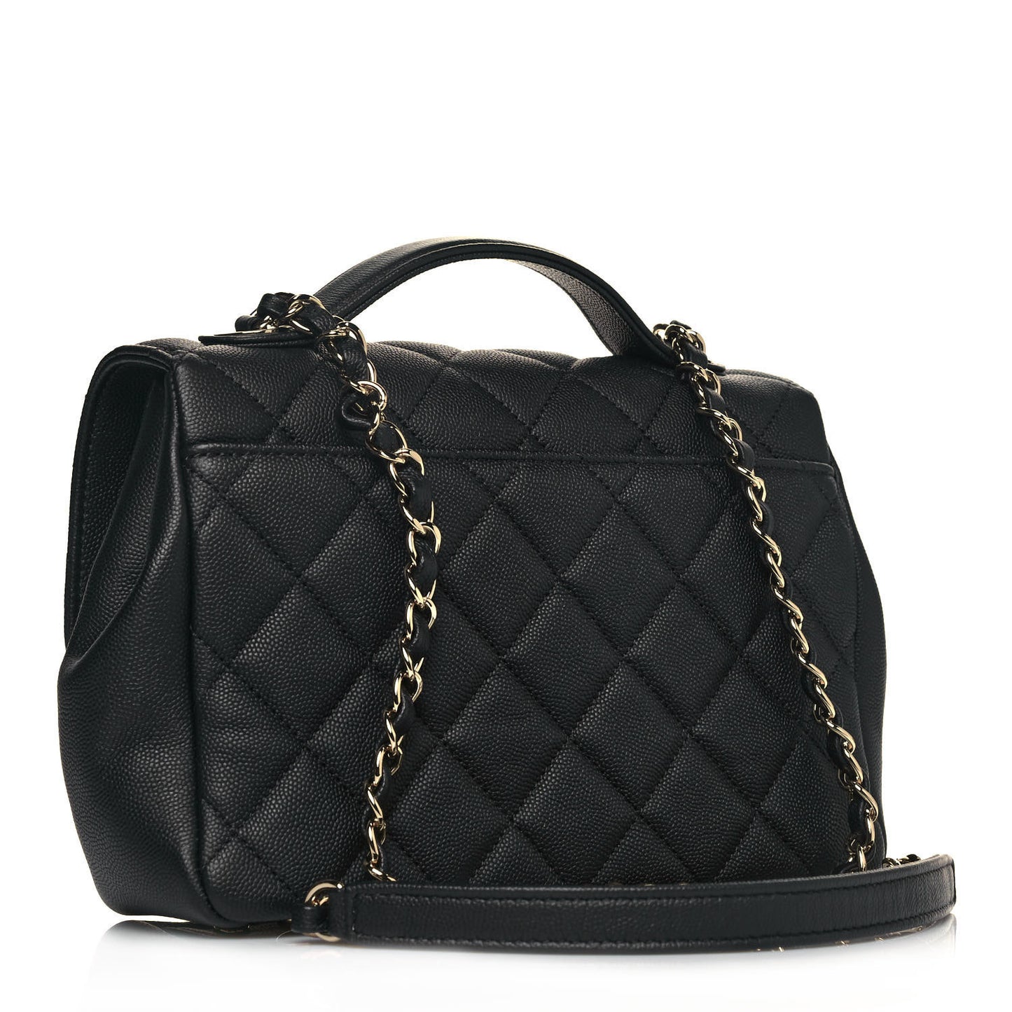 Caviar Quilted Medium Business Affinity Flap Black