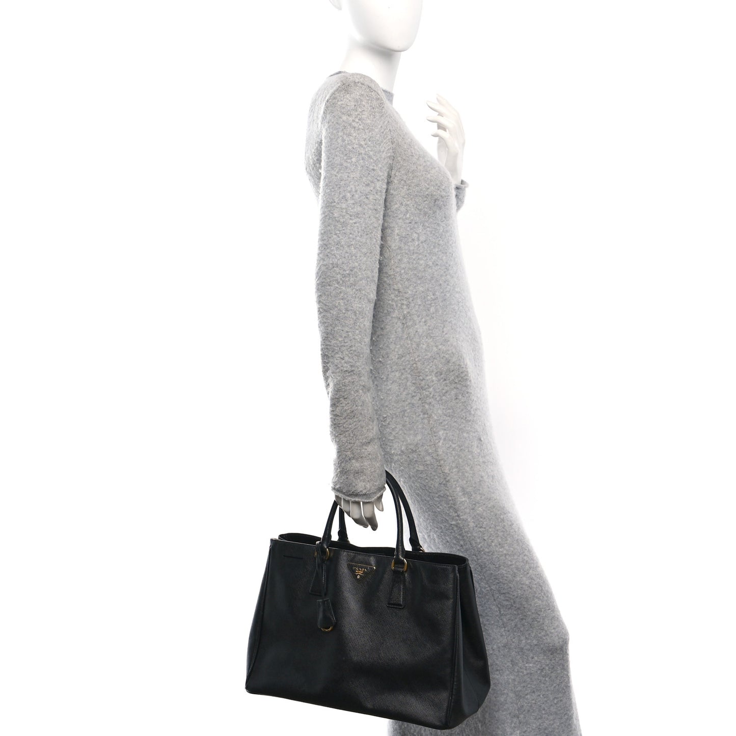 Saffiano Lux Large Tote Black