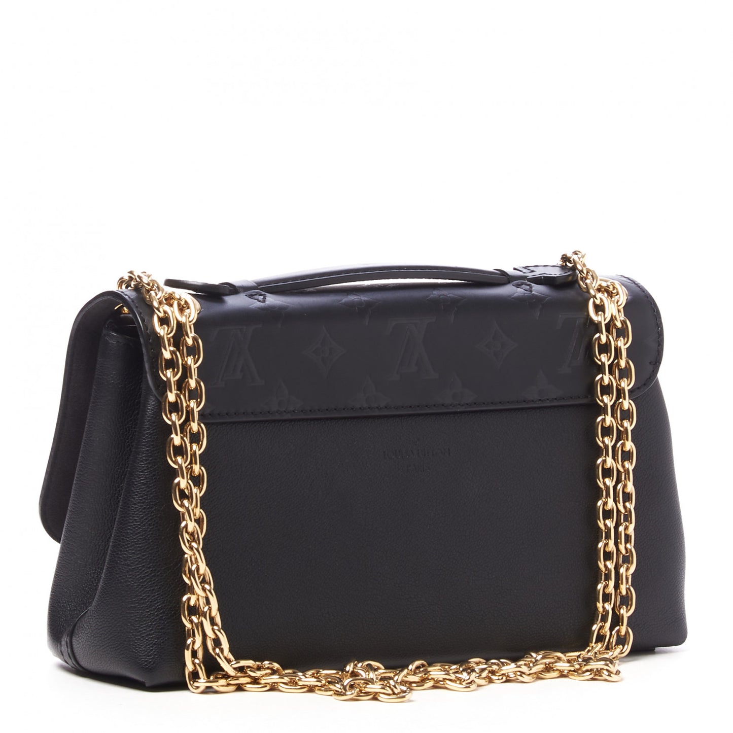 Monogram Cuir Plume Ecume Very Chain Bag Black