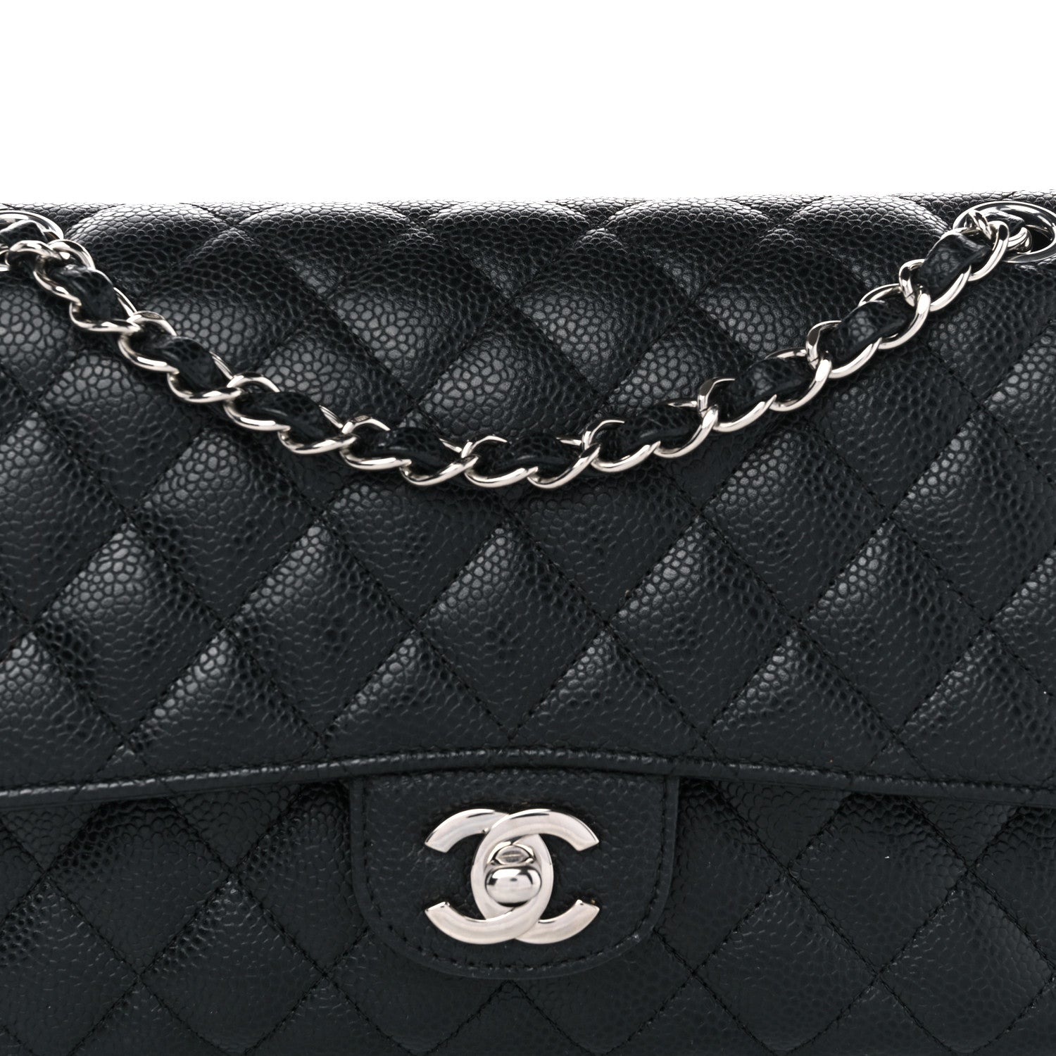 Chanel Caviar Quilted Medium Double Flap Black 8 of 11
