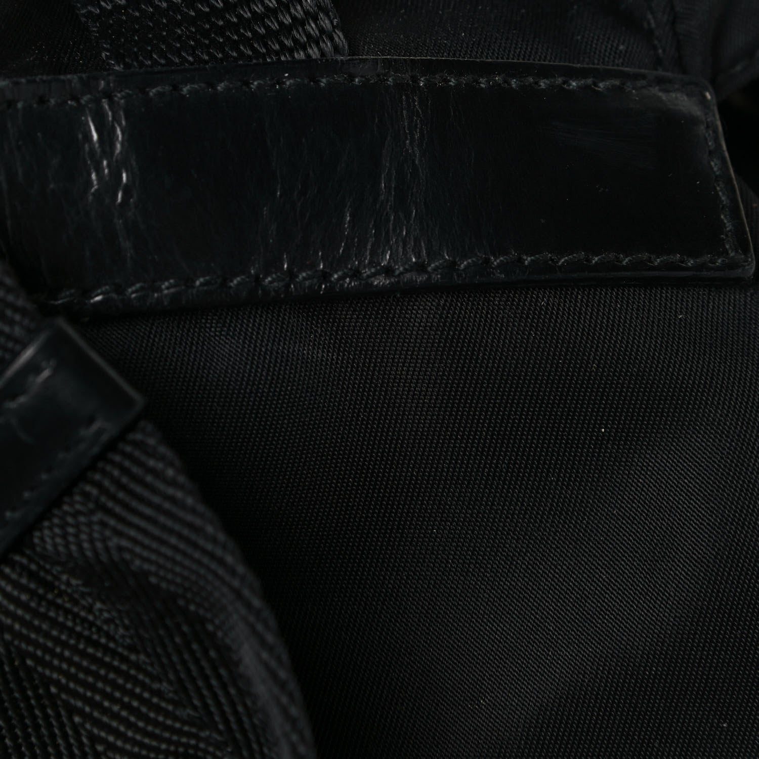 Prada Nylon Vela Saffiano Cinch Backpack Black 12 of 15