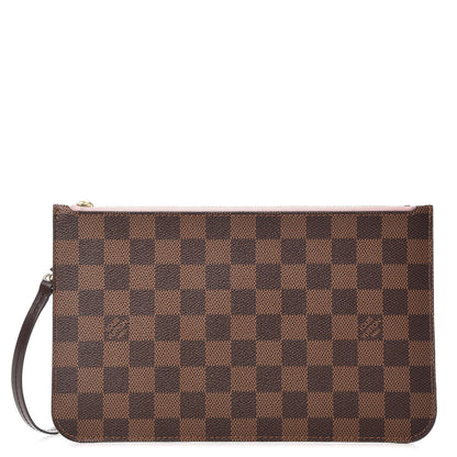 Louis Vuitton Damier Ebene Neverfull MM GM Pochette Rose Ballerine 1 of 8