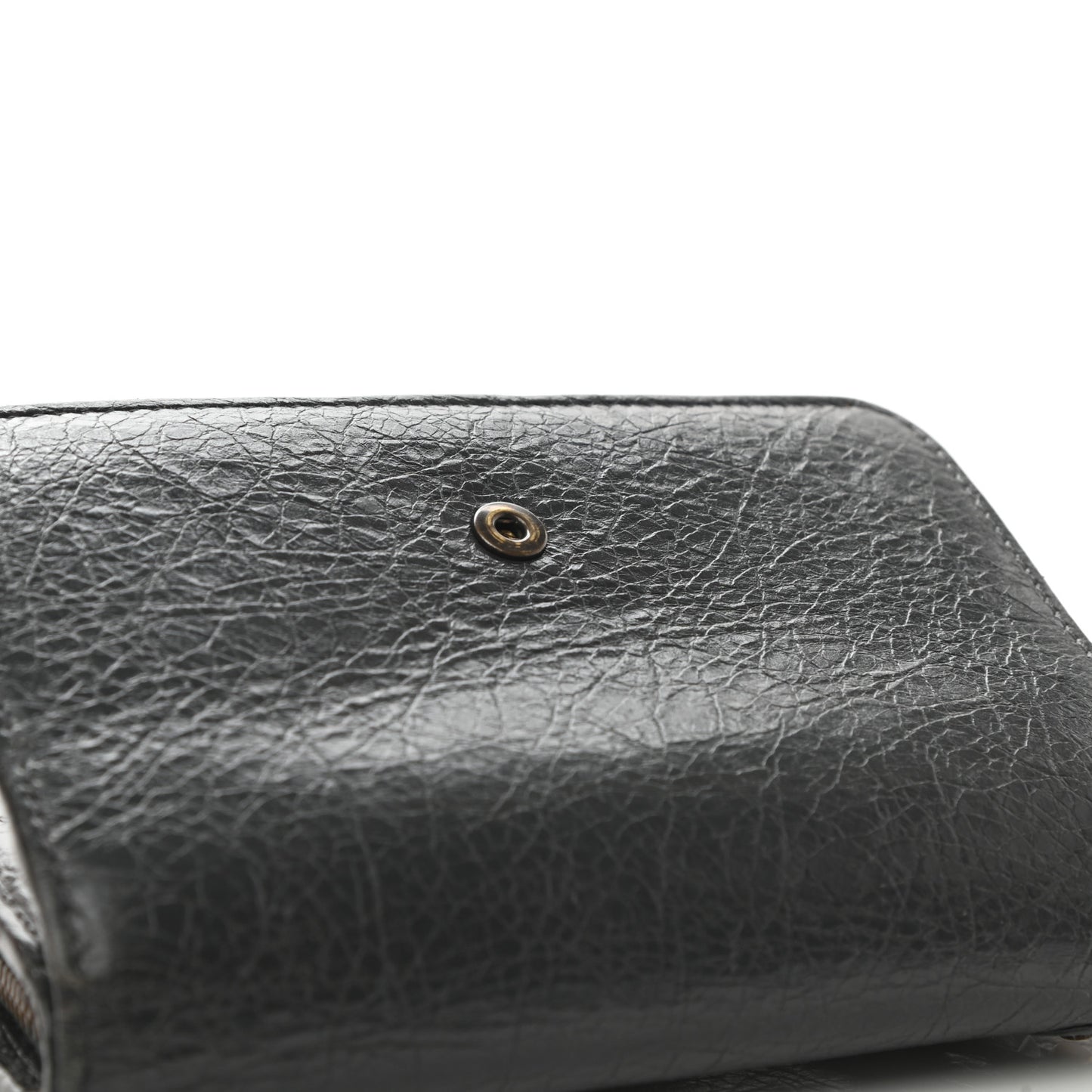 Agneau Classic Hardware Continental Zip Around Wallet Gris Fossile