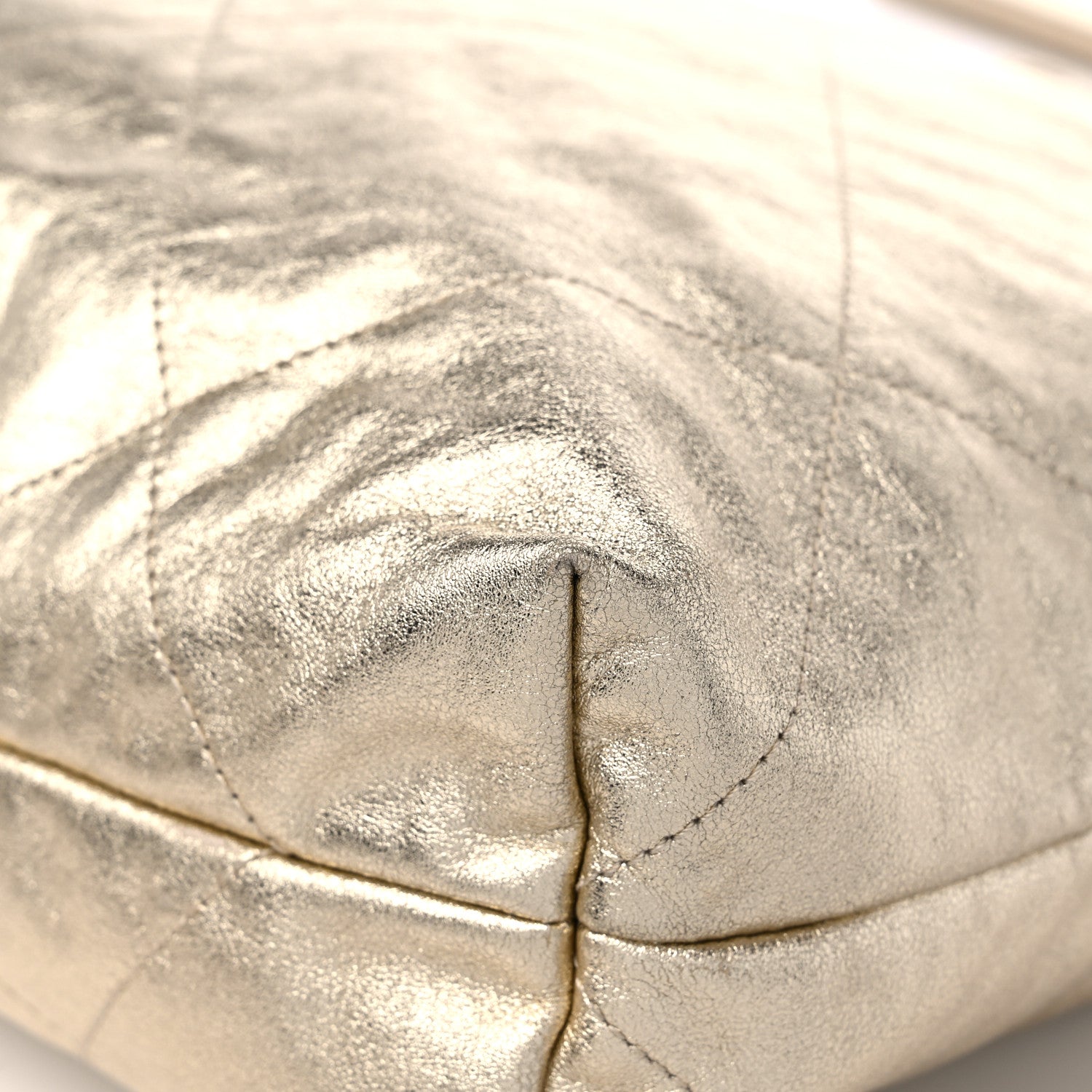 Chanel Metallic Calfskin Quilted Chanel 22 Golden 12 of 13
