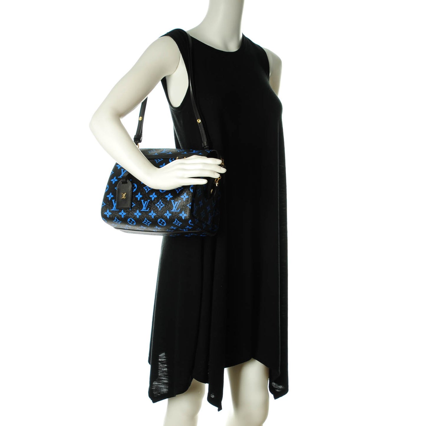 Colored Monogram Speedy Amazon PM Blue Black