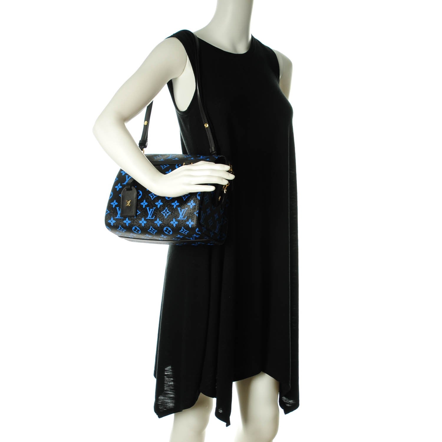 Louis Vuitton Colored Monogram Speedy Amazon PM Blue Black 2 of 7