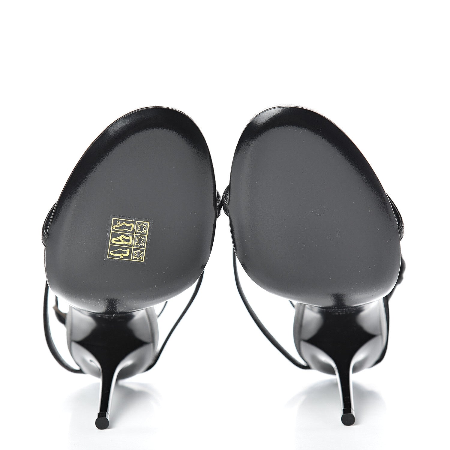Saint Laurent Calfskin Cassandra 110 Sandals 36.5 Black 5 of 8