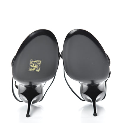 Saint Laurent Calfskin Cassandra 110 Sandals 36.5 Black 5 of 8