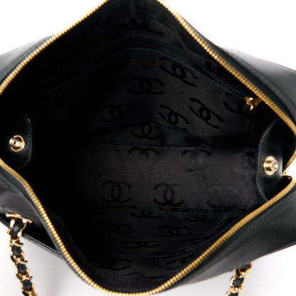 Chanel Lambskin Chevron Quilted Camera Case Black 6 of 15