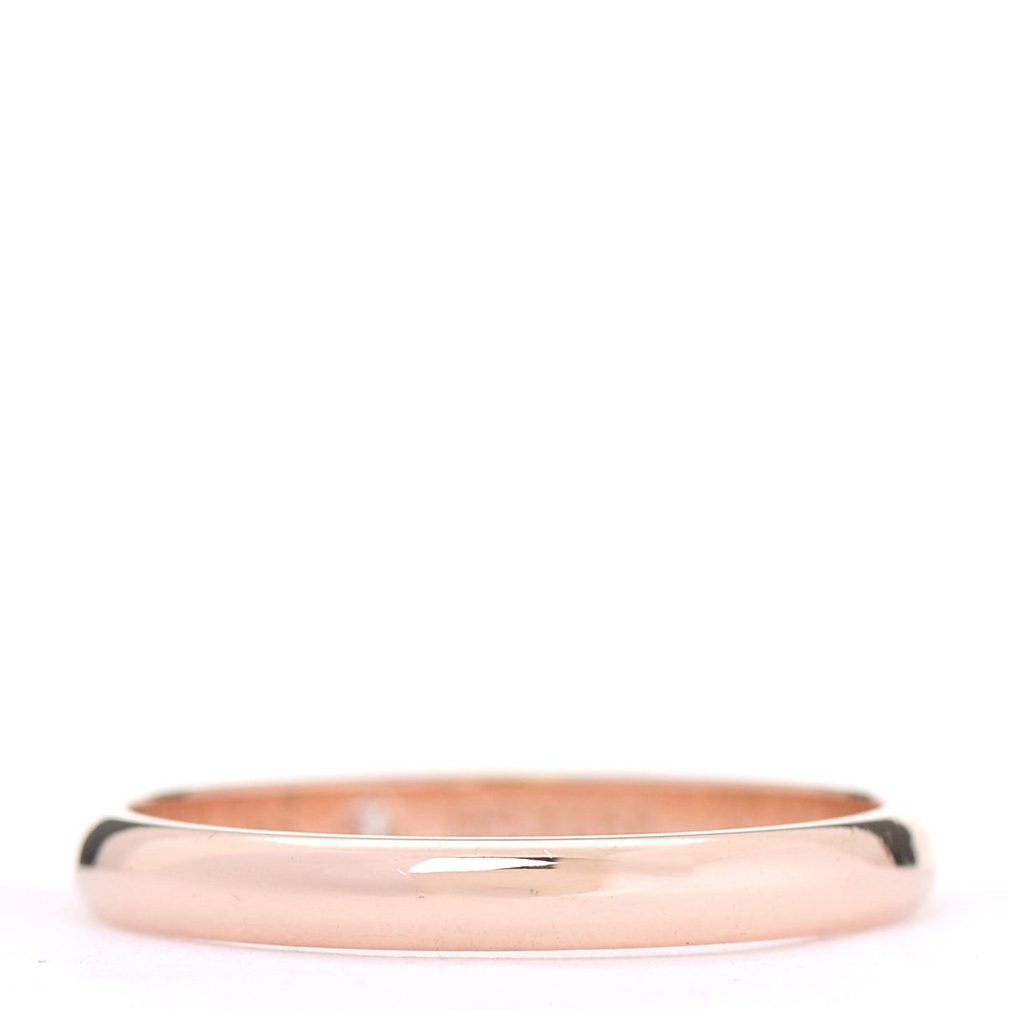 18K Pink Gold Diamond 2.6mm 1895 Wedding Band Ring 55 7.25