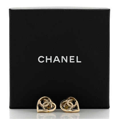 Chanel Metal CC Heart Coco In Love Earrings Gold 5 of 5