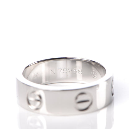 Cartier Platinum 5.5mm LOVE Ring 51 5.75 5 of 6