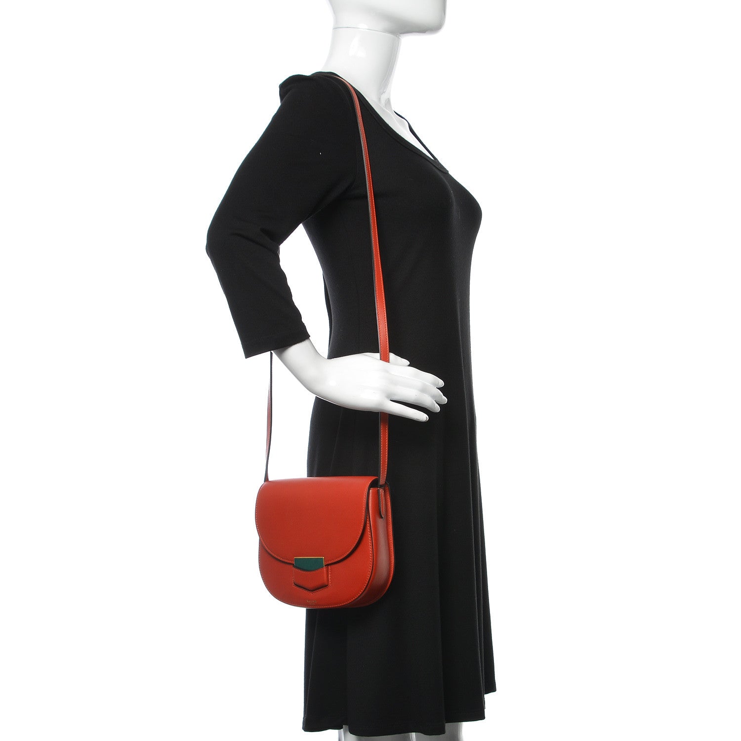 Celine Supersoft Calfskin Small Trotteur Ruby 2 of 9
