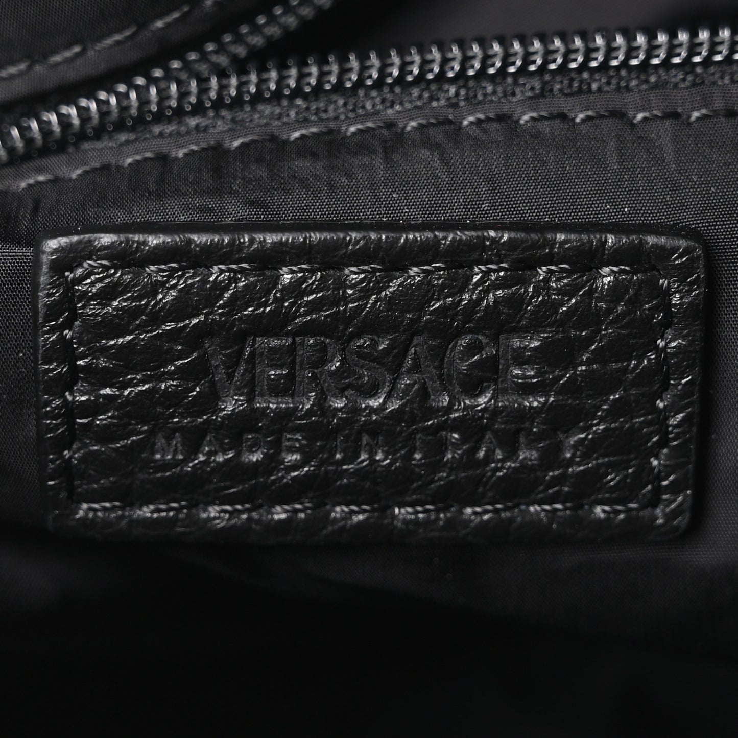 Grained Calfskin La Medusa Camera Bag Black