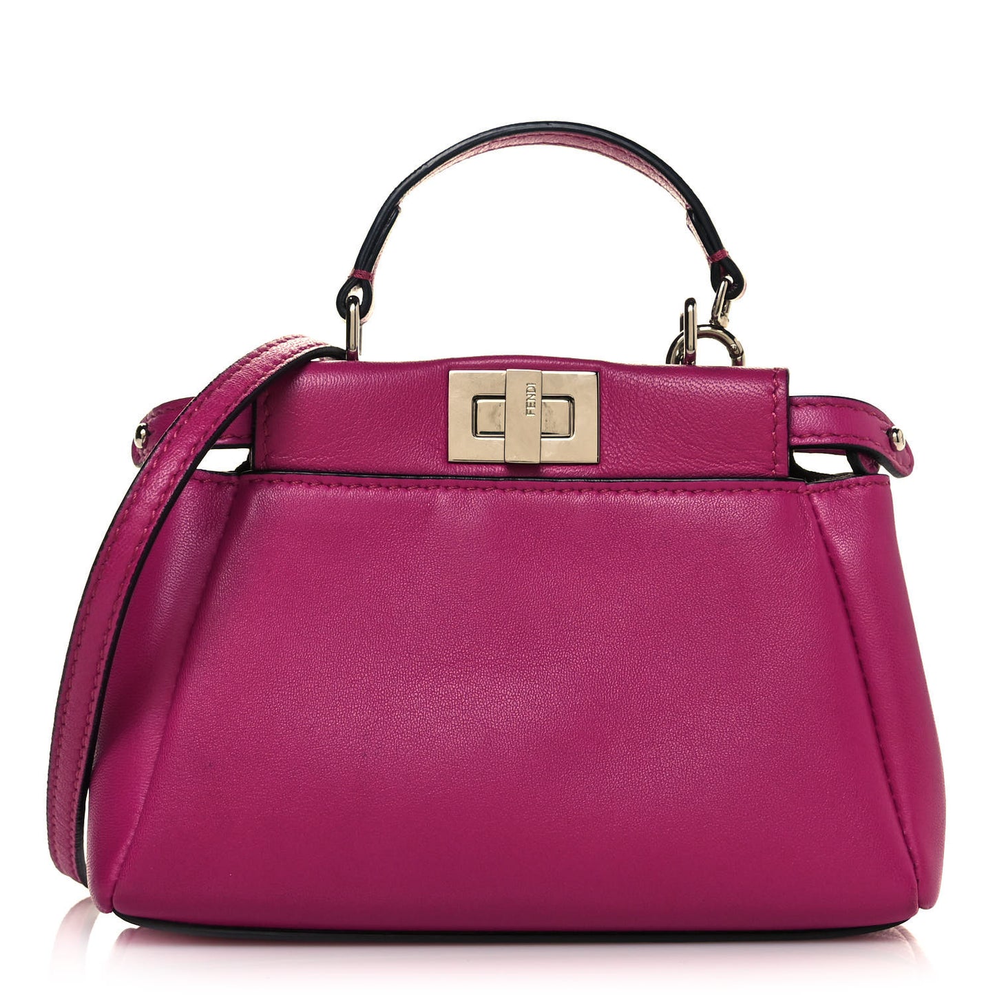 Nappa Micro Peekaboo Iconic Satchel Magenta