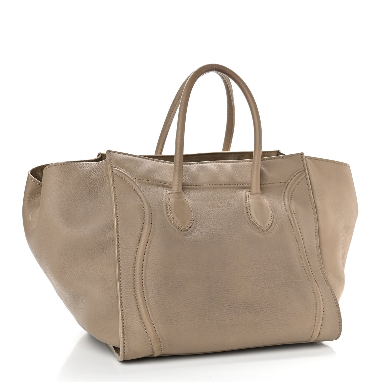 Grained Calfskin Medium Phantom Luggage Taupe