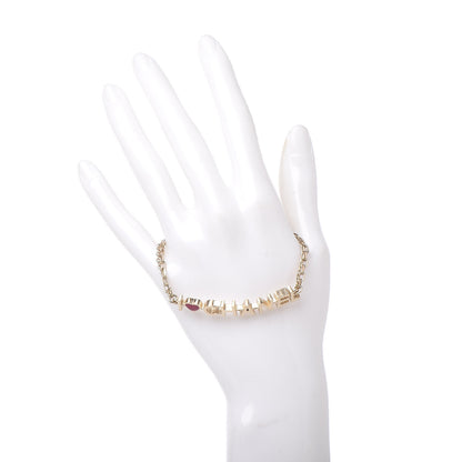 Chanel Quilted I Heart Logo Bracelet Gold 2 of 7