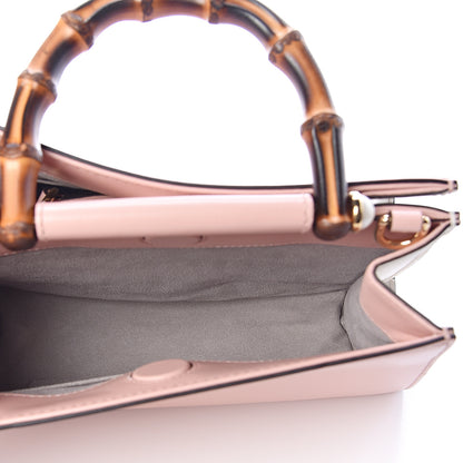 Gucci Nappa Bamboo Web Mini Nymphaea Top Handle Bag Perfect Pink Mystic White 5 of 11