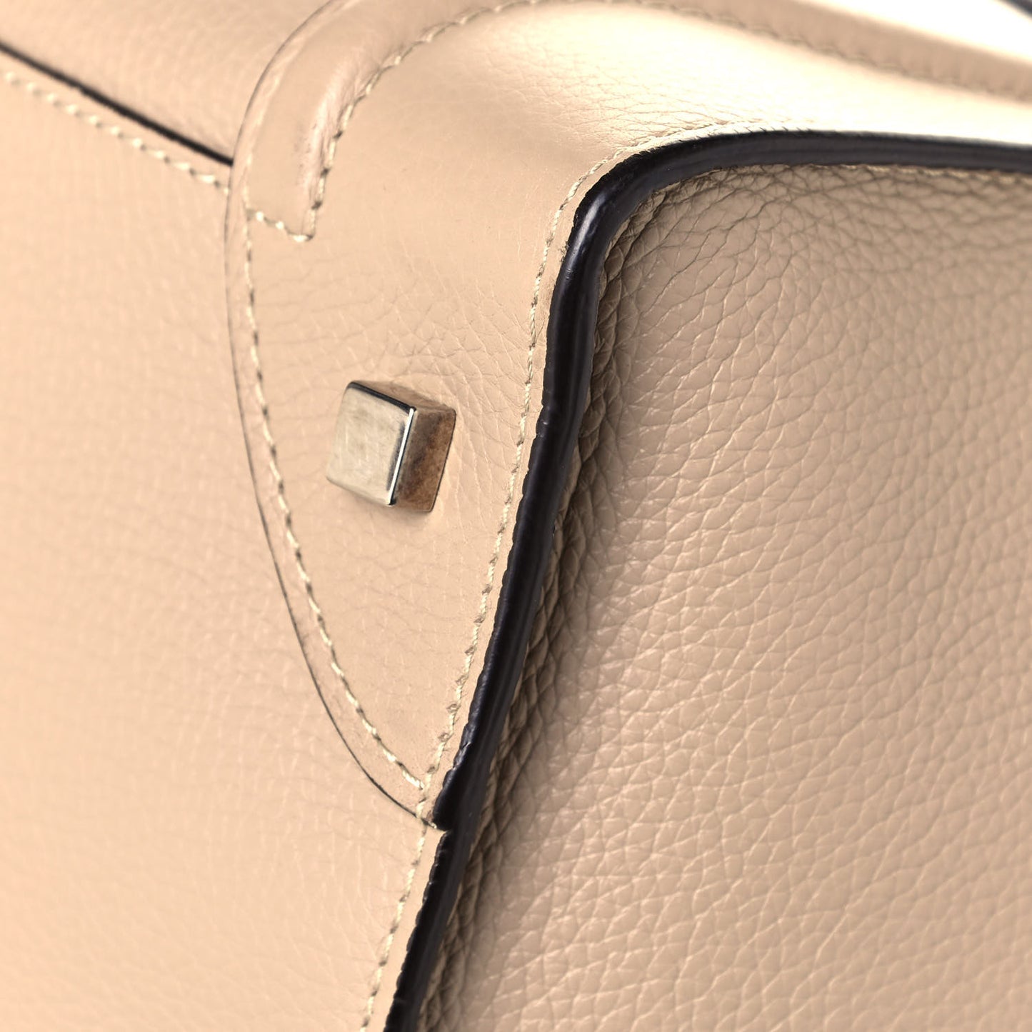Drummed Calfskin Mini Luggage Dune