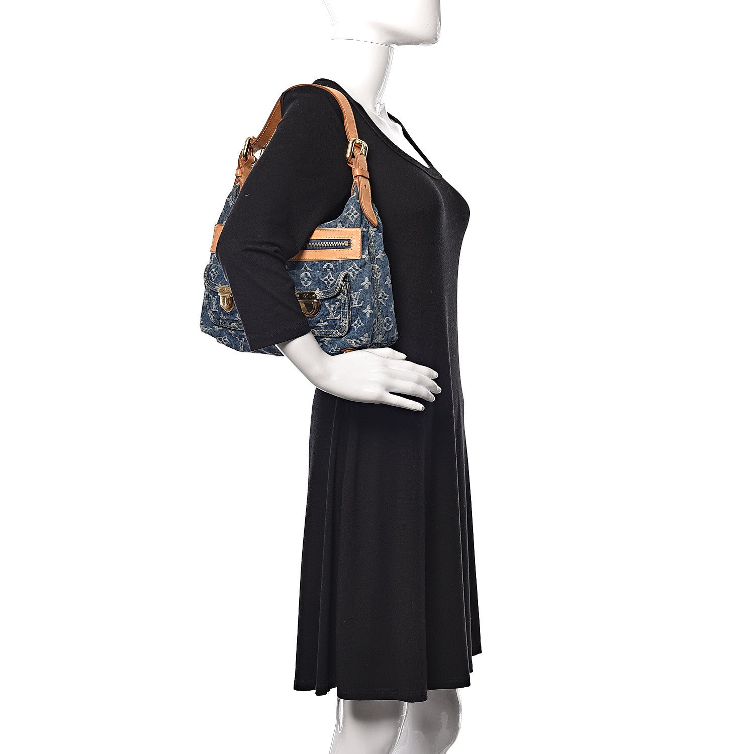 Louis Vuitton Monogram Denim Baggy PM Blue 2 of 16