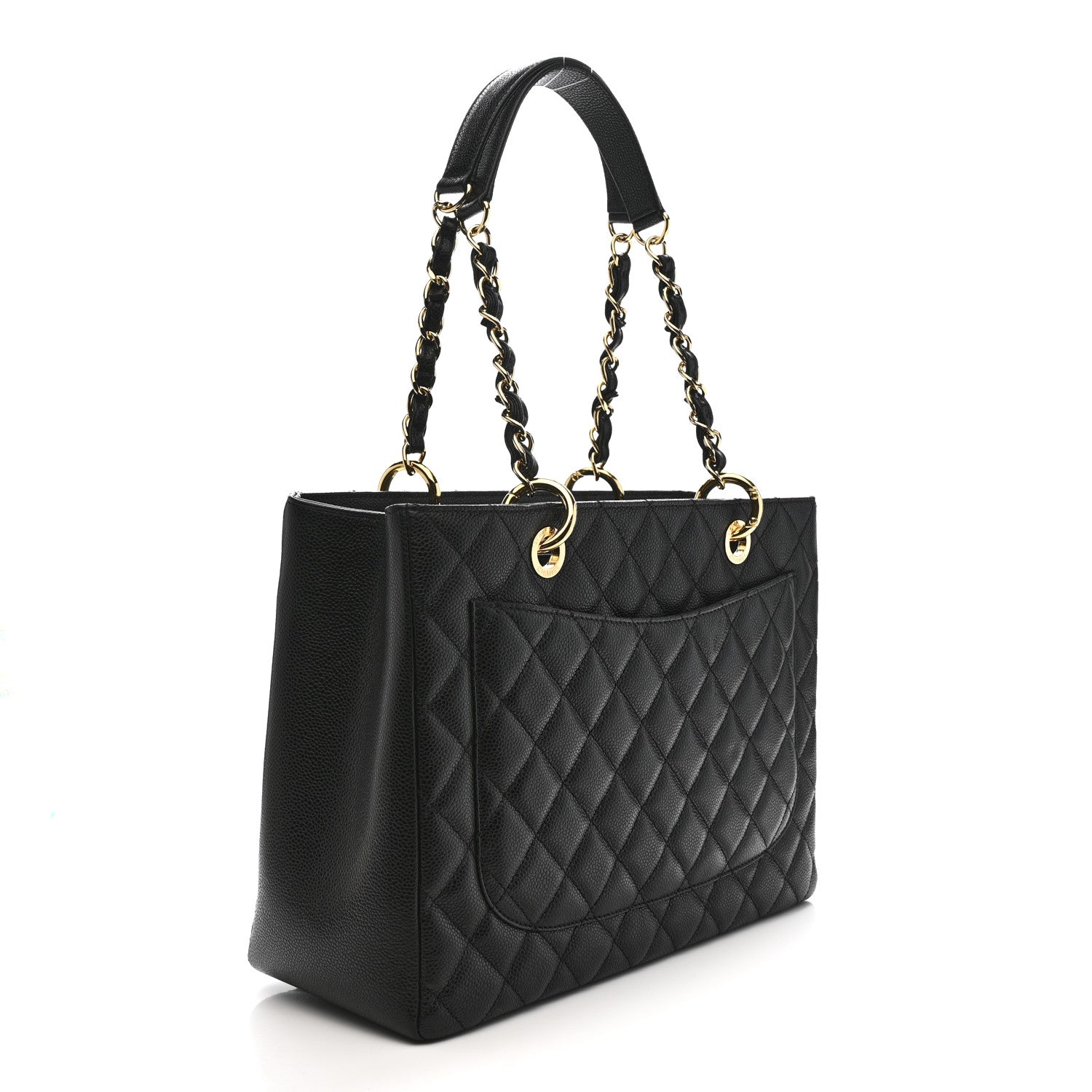 Chanel Caviar Quilted Grand Shopping Tote GST Black 3 of 12