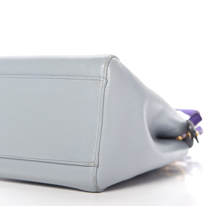 Fendi Nappa Colorblock Mini Peekaboo Iconic Satchel Polvere Purple Rain Ruby 7 of 9