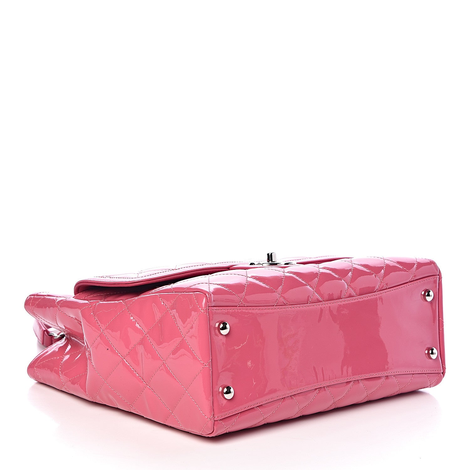 Chanel Patent Quilted Small Coco Shine Shopping Tote Pink 4 of 9