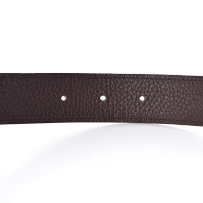 Hermes Box Togo 32mm H Belt 85 Black Chocolate 7 of 8