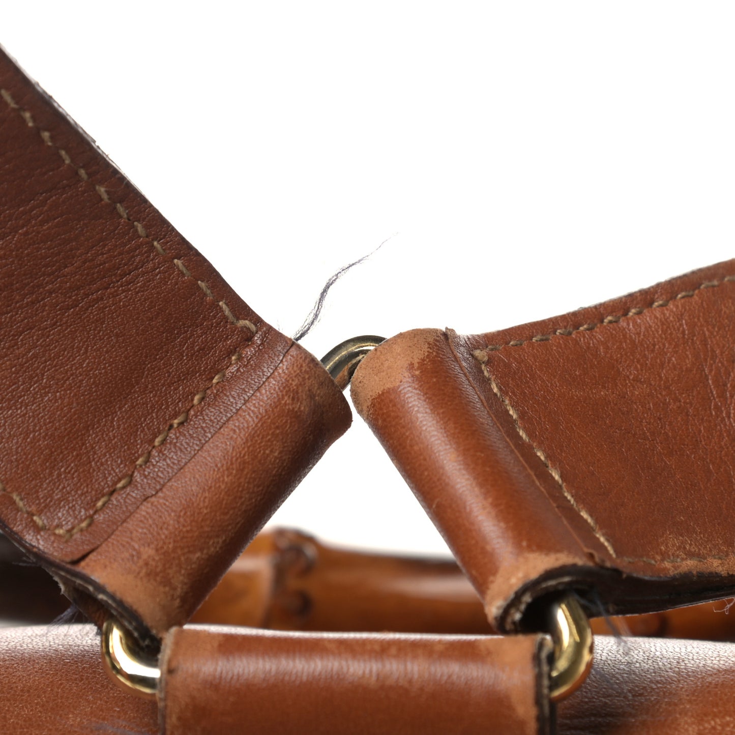 Calfskin Bamboo Backpack Brown