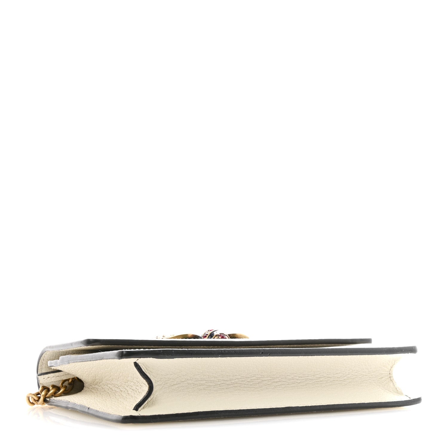 Gucci GG Supreme Monogram Web Queen Margaret Chain Wallet White 4 of 11