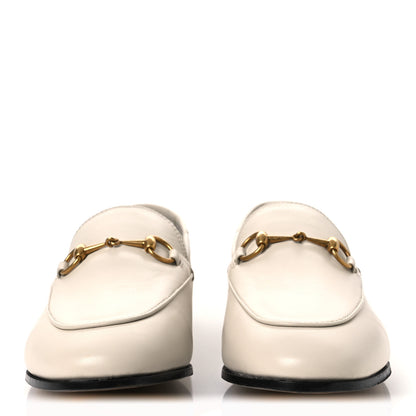 Gucci Lambskin Womens Brixton Horsebit Loafers 38.5 Mystic White 3 of 13